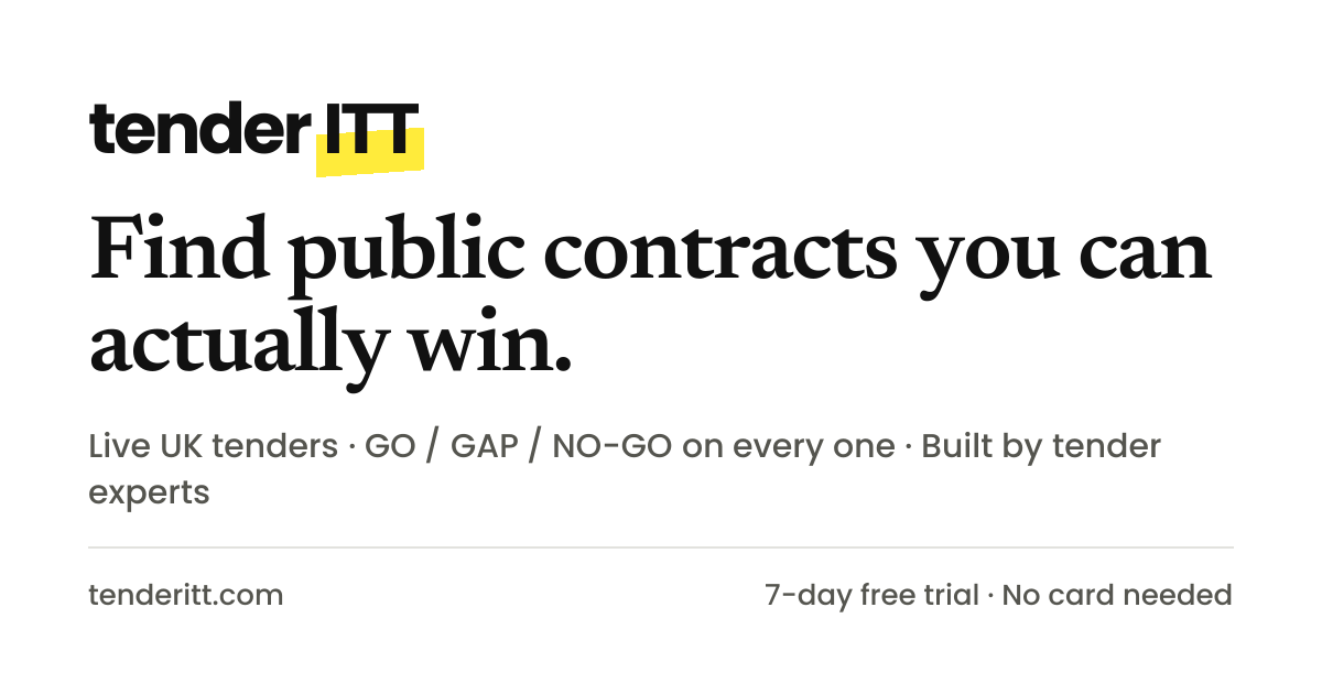 tenderITT — UK public tenders and contracts you can actually win